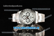 Rolex Cosmograph Daytona Clone Rolex 4130 Automatic Steel Case White Dial With Stick Markers Steel Bracelet - 1:1 Original (AR)