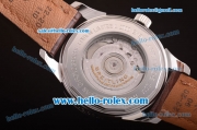 Breitling Transocean Asia 2892 Automatic Steel Case with White Dial and Brown Leather Strap