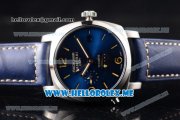 Panerai Radiomir 1940 10 Days GMT Automatic PAM00689 Asia ST25 Automatic Steel Case with Blue Dial and Blue Leather Strap Stick/Arabic Numeral Markers