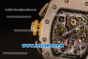 Richard Mille RM11-03 Swiss Valjoux 7750 Automatic Steel Case Skeleton Dial With Arabic Numeral Markers White Rubber Strap(KV)