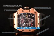 Richard Mille RM005 FM Asia Automatic Rose Gold Case with Skeleton Dial and Black Inner Bezel