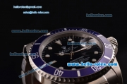 Rolex Submariner Swiss ETA 2836 Automatic Steel Case with Black Dial White Markers and Stainless Steel Strap