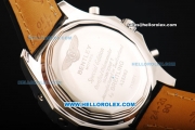 Breitling Bentley Tourbillon Movement Steel Case with Blue Dial and White Border - Honeycomb Bezel