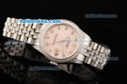 Rolex Datejust Automatic Movement Diamond Case with Diamond Bezel and Diamond Markers