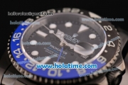 Rolex GMT Master Pro Hunter Rolex 3186 Automatic Full PVD with Black/Blue Bezel and White Markers (BP) - 1:1 Original