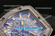 Hublot MP-06 Senna Chrono Miyota OS20 Quartz Steel Case with Skeleton Dial and Yellow Stick Markers