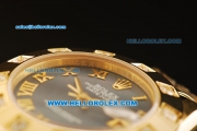 Rolex Datejust Automatic Movement Full Gold with Roman Numerals and Diamond Bezel-ETA Coating