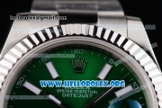 Rolex Datejust II Clone Rolex 3135 Automatic Stainless Steel Case/Bracelet with Green Dial and Stick Markers