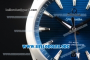 Omega Seamaster Aqua Terra 150M Clone Omega 8500 Automatic Stainless Steel Case/Bracelet with Blue Horizontal Stripe Dial Silver Stick Markers (YF)