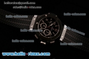 Hublot Big Bang Chrono Clone HUB4100 Automatic Ceramic Case with Black Rubber Strap Whtie Markers Black Dial