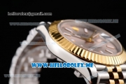 Rolex Datejust II Asia 2813 Automatic Two Tone Case/Bracelet with Grey Dial and Stick Markers (BP)