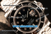 Rolex Submariner Black Ceramic Bezel With Black Dial All Steel With ETA 2836 Diamond Marker EW