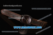 Panerai Radiomir 1940 3 Days Bamford PAM 514 Clone P.9000 Automatic DLC Case with Black Dial and Brown Leather Strap (KW)