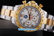 Rolex Datejust for BMW Quartz Movement with Graduated Gold Bezel and White Dial,Gold Number Marking and Small Calendar