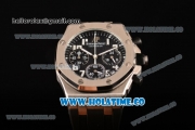 Audemars Piguet Royal Oak Offshore Miyota OS20 Quartz Steel Case with Black Dial and White Arabic Numeral Markers (EF)