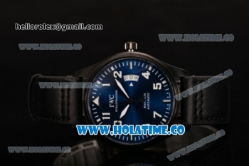 IWC Pilot's Mark XVII Swiss ETA 2824 Automatic PVD Case with Blue Dial and White Arabic Numeral Markers