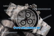 Rolex Daytona Swiss Valjoux 7750 Automatic Stainless Steel Case/Bracelet with White Dial and Stick Markers White Subdials