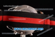 Tag Heuer Carrera Calibre 18 Miyota Quartz Steel Case with Black Dial Stick Markers and Red/Black Nylon Strap