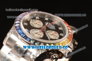 Rolex Daytona Rainbow 316L Steel Case With Clone Rolex 4130 1:1 Clone 116509 EF