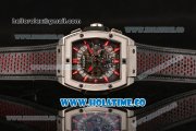 Hublot MP-06 Senna Chrono Miyota OS20 Quartz Steel Case with Red Stick Markers and Skeleton Dial