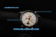 IWC Pilot's Watch TOP GUN Automatic Movement PVD Case with White Dial and Nylon Leather Strap