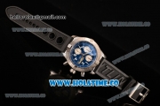 Breitling Avenger Seawolf Miyota Quartz Steel Case with Blue Dial Black Rubber Strap and Arabic Numeral Markers