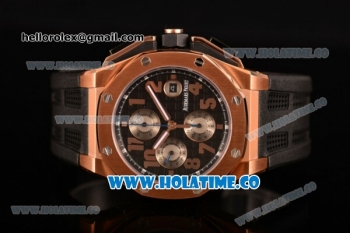 Audemars Piguet Royal Oak Offshore Clone AP Calibre 3126 Automatic Rose Gold with Arabic Numeral Markers and Black Dial (EF)