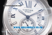 Cartier Calibre de Cartier Asia ST16 Automatic Stainless Steel Case/Bracelet with White Dial and Roman Markers