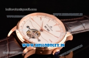 Jaeger-LECoultre Master Asia ST17 Run Fly Automatic Rose Gold Case with White Dial and Stick Markers