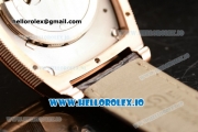 Breguet Heritage Asia Automatic Rose Gold Case White Dial With Roman Numeral Markers Brown Leather Strap