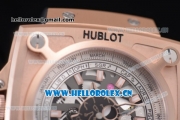 Hublot Masterpiece MP 08 Antikythera Sunmoon Asia 2813 Automatic Rose Gold Case Skeleton Dial Stick Markers and Grey Leather Strap