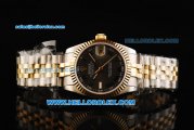 Rolex Datejust Automatic Movement Steel Case with Chocolate Dial and Two Tone Strap-Lady Model
