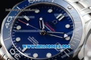 Omega Seamaster Diver 300M Co-Axial Swiss ETA 2824 Automatic Steel Case with Ceramic Bezel and Blue Dial Stick Markers (BP)