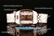 Corum Golden Bridge Automatic Full Rose Gold with White Dial and Stick Markers