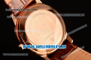 Omega De Ville Co-Axial Swiss ETA 2824 Automatic Rose Gold Case with Champagne Dial and Roman Numeral Markers