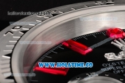 Rolex Daytona Swiss Quartz Steel Case with Black Dial Red Stick Markers Wall Clock