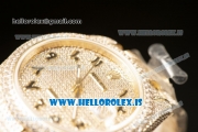 Rolex Day Date II YG Case With All Diamond Roman ETA 2836 Auto Best Edition