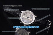 IWC Portugieser Yacht Club Asia ST25 Automatic Steel Case with Silver Dial Arabic Numeral Markers and Black Leather Strap