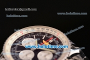 Breitling Navitimer Chrono Swiss Valjoux 7750 Automatic Full Steel with Black Dial and Silver Stick Markers - 1:1 Original (Z)