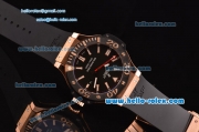 Hublot Big Bang King Swiss Valjoux 7750-CHG Automatic Rose Gold Case with Stick Markers Black Dial and Black Bezel