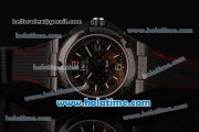 IWC Ingenieur Carbon Performance Swiss Valjoux 7750 Automatic Carbon Fiber Case with Black Rubber Bracelet Carbon Fiber Dial and White Markers (K)