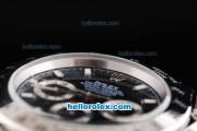 Rolex Daytona Oyster Perpetual Automatic Movement Silver Case with Black Dial and Stick Markers