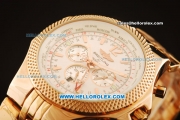 Breitling Bentley GMT Automatic Full Rose Gold with White Dial