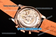 Breitling Navitimer 01 Chrono Swiss Valjoux 7750 Automatic Rose Gold Case with Black Dial Black Leather Strap and Stick Markers - 1:1 Original (JF)