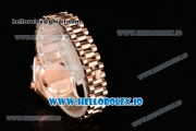 Rolex Datejust Swiss ETA 2671 Automatic Rose Gold Case with Yellow Dial Diamonds Markers and Rose Gold Bracelet (BP)