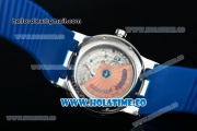 Ulysse Nardin El Toro / Black Toro Asia Automatic Steel Case with Blue Dial Silver Stick Markers and Blue Rubber Strap