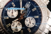 Breitling Chronomat Evolution Swiss Valjoux 7750 Automatic Movement Black Dial with White Subdials and Stick Markers