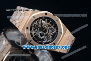 Audemars Piguet Royal Oak Openworked Extra-Thin Asia Automatic Rose Gold Case with Skeleton Dial and Rose Gold Bracelet (AAAF)