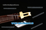 Breguet Heritage Asia Automatic Yellow Gold Case White Dial With Roman Numeral Markers Brown Leather Strap