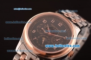 Patek Philippe Calatrava Automatic Steel Case with Rose Gold Bezel and Black Dial